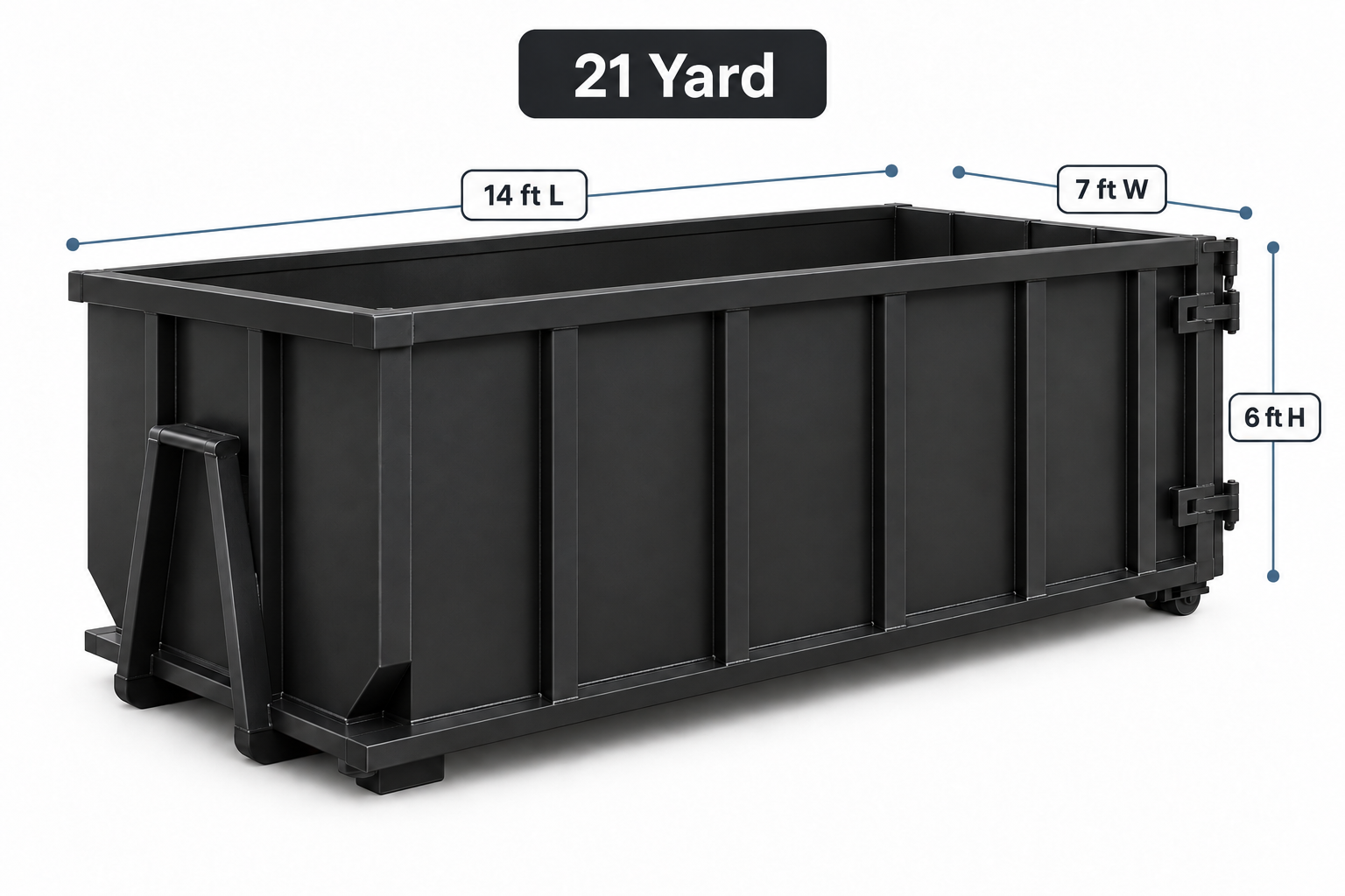 a 21-yard dumpster